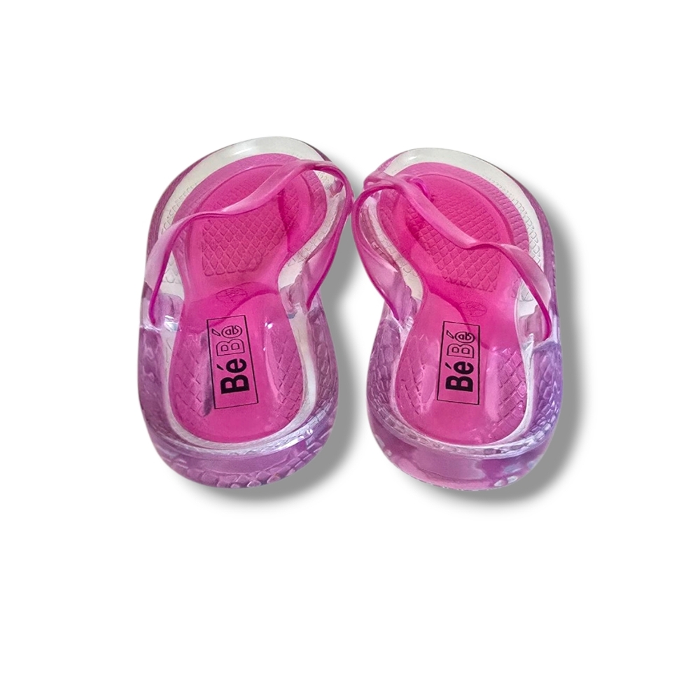 bebe Clear Pink Jelly Flip Flop Sandals - Picture 7 of 16